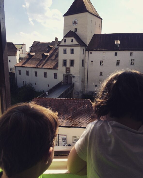 Der Blick aus unserem Jugenherbergszimmer ...