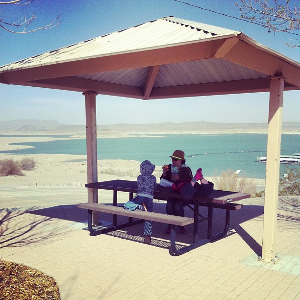 Picknick at Lake Elephant Butte.