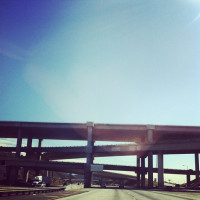 L.A. - Sch&ouml;n. Wenn man auf mehrst&ouml;ckige Freeways mit 8 Spuren steht.