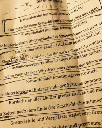 Keine Zeit f&uuml;r Fotos bei @peterlichtofficial . Deshalb nur der vom K&uuml;nstler eigenh&auml;ndig verteilte Wa