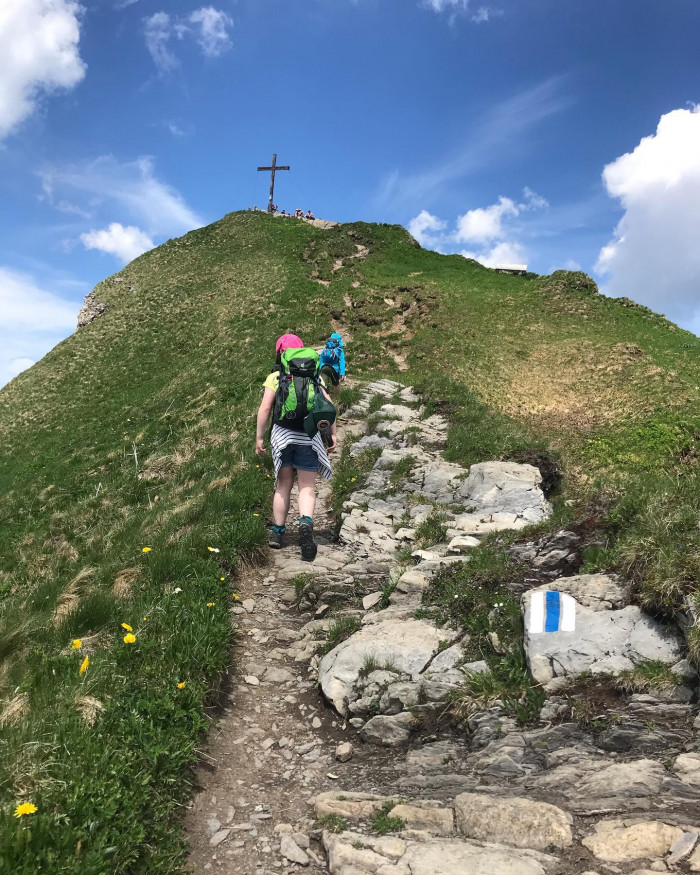 In Dam&uuml;ls fahren wir mit dem Uga-Sesselllift nach oben und sehen erst mal K&uuml;he auf gr&uuml;ner Wiese. Weg