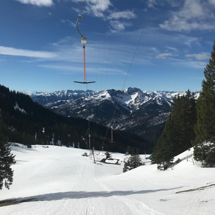 Mit BOB und Bus bis Spitzingsee. Dann Richtung Rotwandhaus. Der Schlittenweg ist leider wegen Lawine