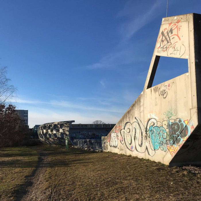 Radrunde zum Arnulfpark, von dort aus &Uuml;berquerung der Bahngleise &uuml;ber den neuen Arnulfsteg. Nettes D