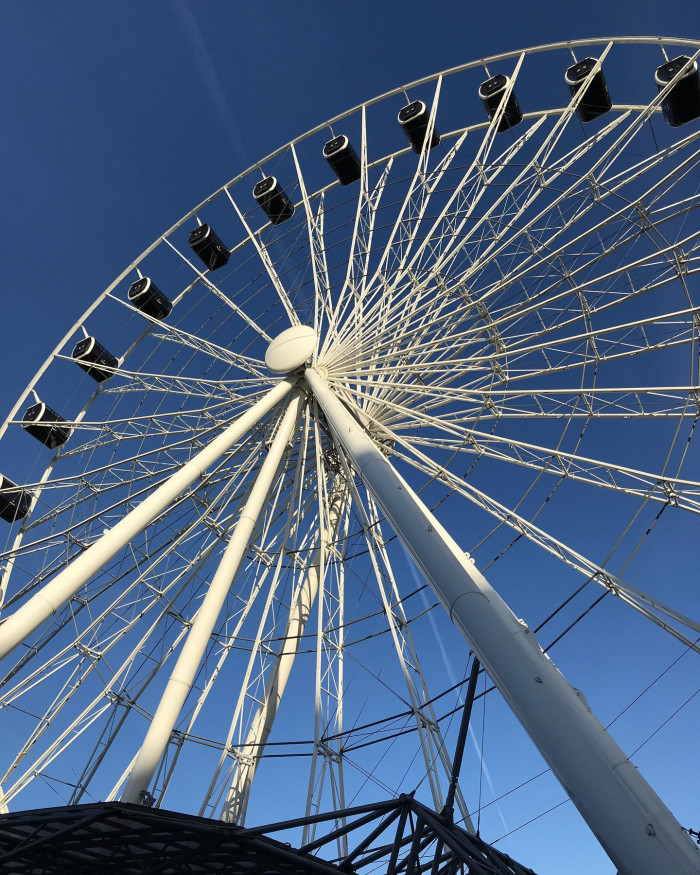 Seit drei Jahren (oder so) steht das @umadum_riesenrad im @werksviertelmitte und wir haben eigentlic