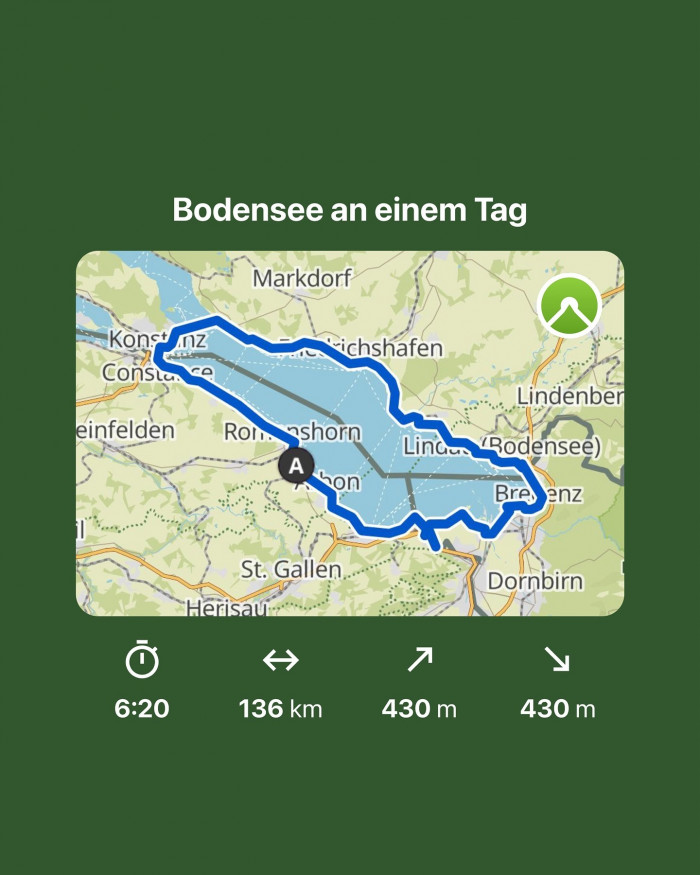 An einem Tag um den Bodensee 🚴☀️